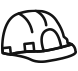 Veiligheidshelm icoon voor professionele bouw- en sloopwerkzaamheden